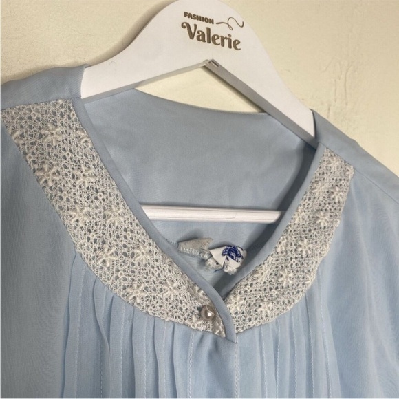 Lady Fame Vintage light blue baby doll top - M - Picture 5 of 13